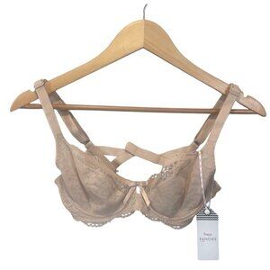 Freya Fancies Bra  Size 30D Beige Underwire Not Padded Lace Sexy NWT Tan Nude